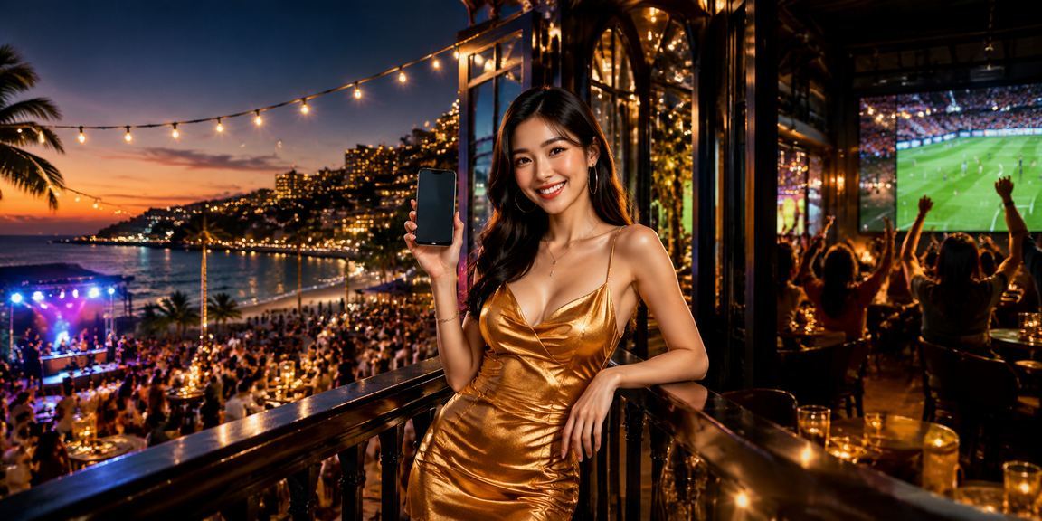 Người dùng thưởng thức cà phê và trải nghiệm casino trực tuyến trên di động tại Phú Quốc
